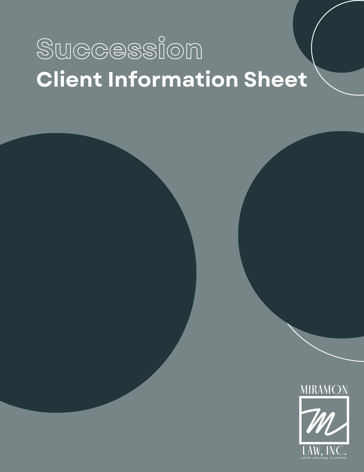 Succession Client Information Sheet