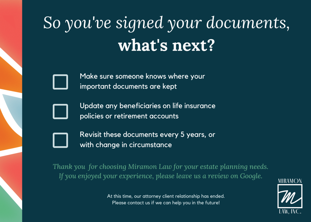 Signed Documents, Now What?